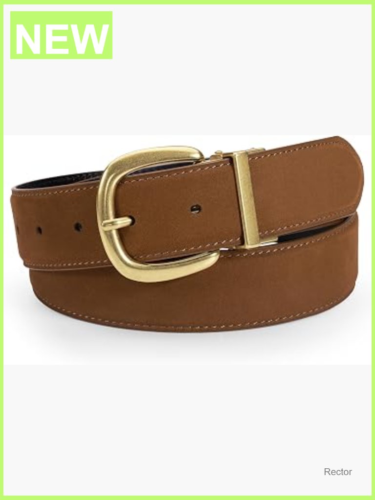 Vintage Genuine Suede Leather Belt Gold Buckle 3.5cm Width Cut To Fit
